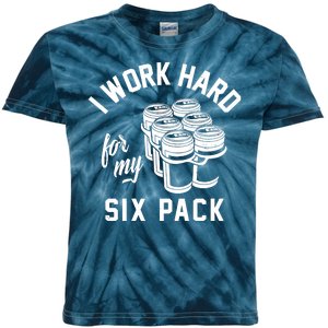 I Work Hard For My Six Pack Funny Beer Meme Kids Tie-Dye T-Shirt