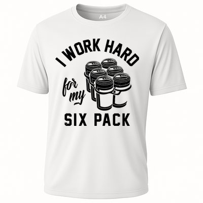I Work Hard For My Six Pack Funny Beer Meme Performance Shirt