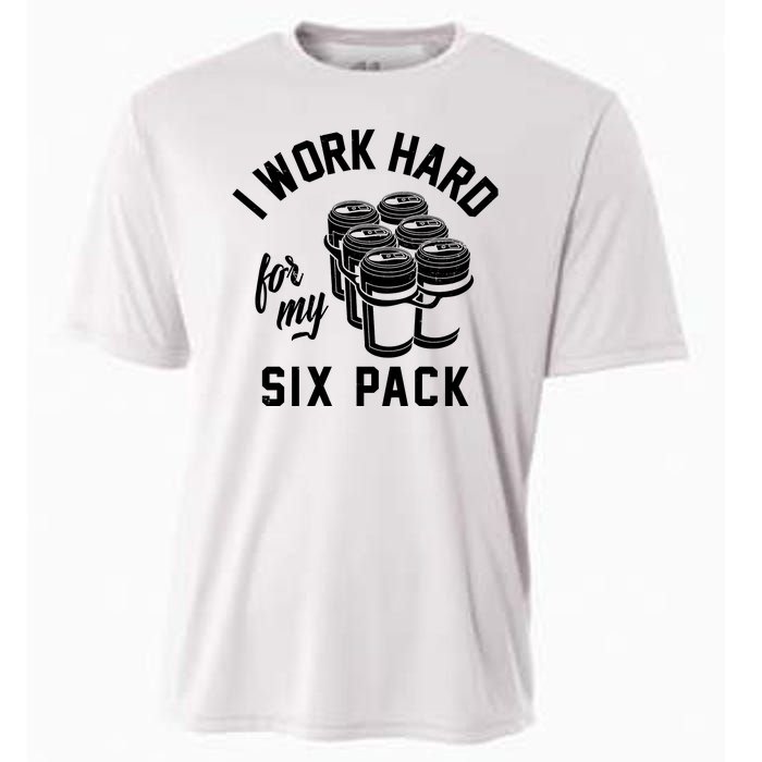 I Work Hard For My Six Pack Funny Beer Meme Cooling Performance Crew T-Shirt