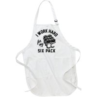 I Work Hard For My Six Pack Funny Beer Meme Full-Length Apron With Pockets