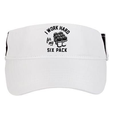 I Work Hard For My Six Pack Funny Beer Meme Adult Drive Performance Visor