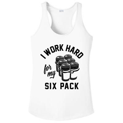 I Work Hard For My Six Pack Funny Beer Meme Ladies PosiCharge Competitor Racerback Tank
