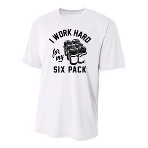 I Work Hard For My Six Pack Funny Beer Meme Youth Performance Sprint T-Shirt