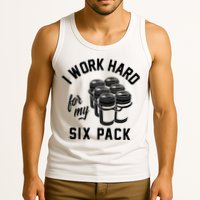 I Work Hard For My Six Pack Funny Beer Meme Tank Top