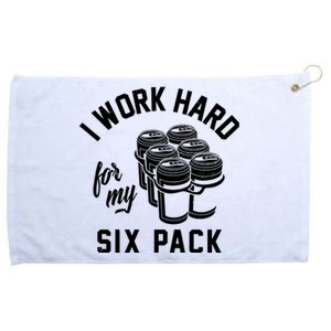 I Work Hard For My Six Pack Funny Beer Meme Grommeted Golf Towel