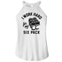 I Work Hard For My Six Pack Funny Beer Meme Women’s Perfect Tri Rocker Tank