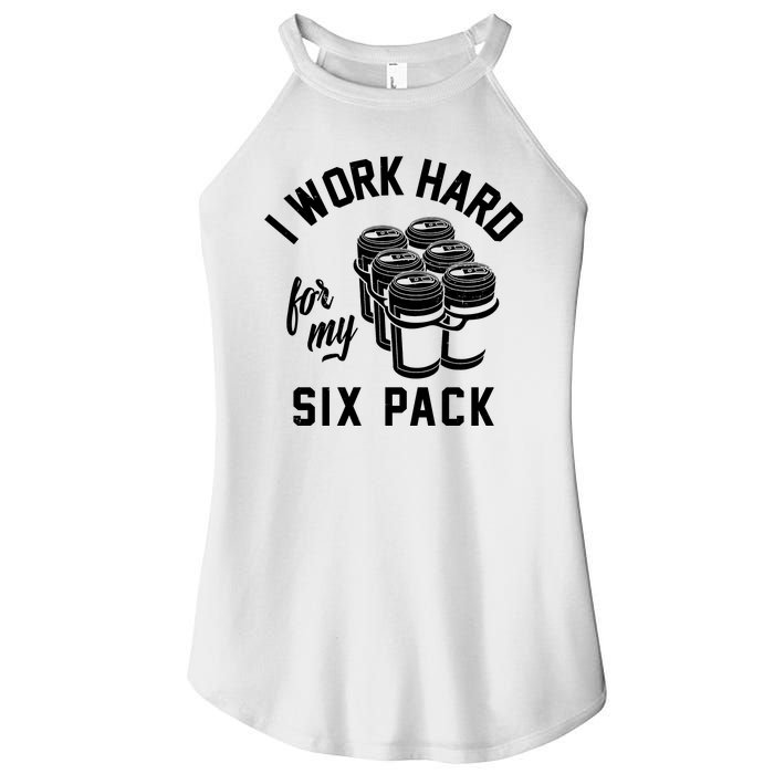 I Work Hard For My Six Pack Funny Beer Meme Women’s Perfect Tri Rocker Tank