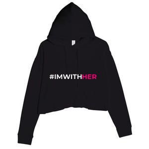 IM With Her Kamala Harris 2024 Crop Fleece Hoodie