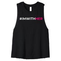 IM With Her Kamala Harris 2024 Women's Racerback Cropped Tank