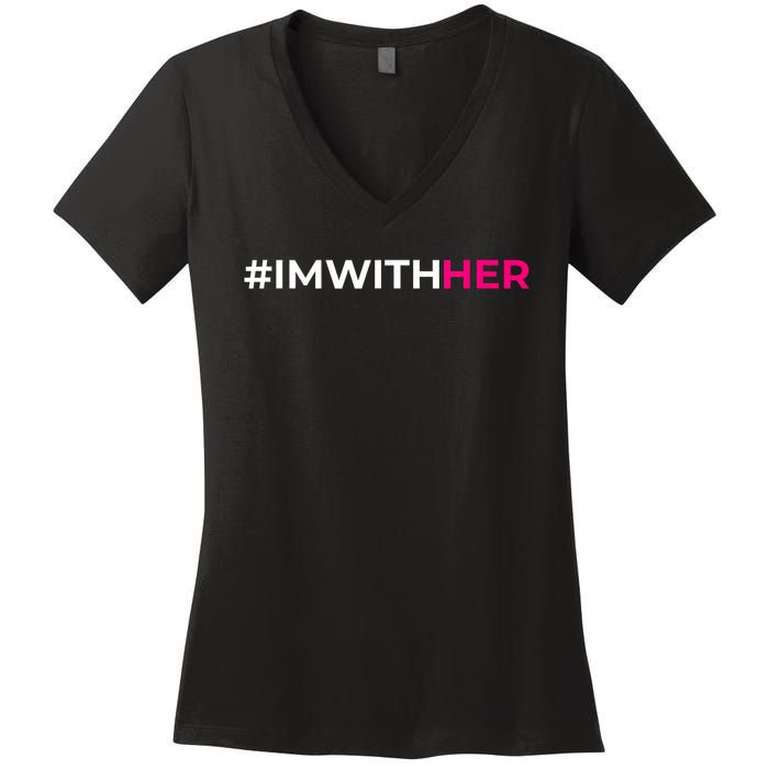 IM With Her Kamala Harris 2024 Women's V-Neck T-Shirt