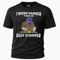 I Work Harder Than An Ugly Stripper Funny Welder Welding Performance Shirt