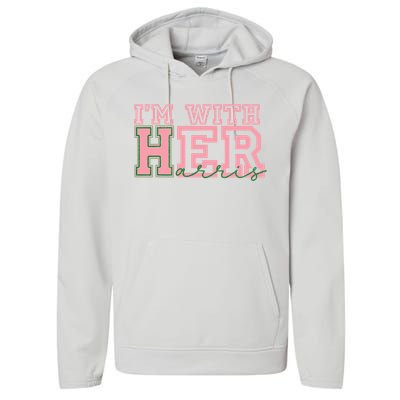 IM With Her Kamala Vote For 2024 President Kamala Harris Performance Fleece Hoodie