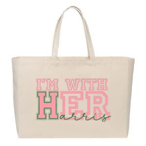 IM With Her Kamala Vote For 2024 President Kamala Harris Cotton Canvas Jumbo Tote