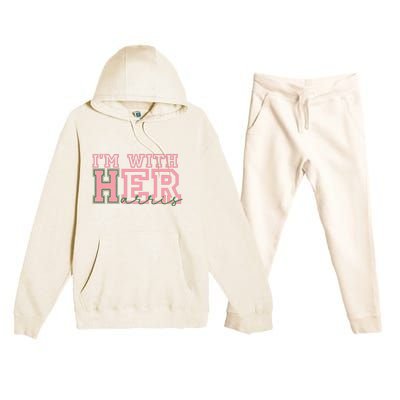 IM With Her Kamala Vote For 2024 President Kamala Harris Premium Hooded Sweatsuit Set