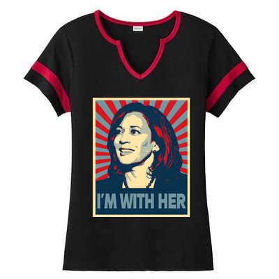 IM With Her Kamala Vote For 2024 President Kamalaharris Gift Ladies Halftime Notch Neck Tee