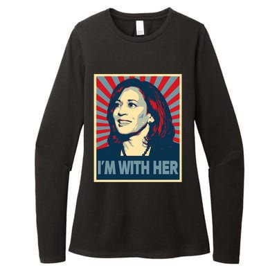 IM With Her Kamala Vote For 2024 President Kamalaharris Gift Womens CVC Long Sleeve Shirt