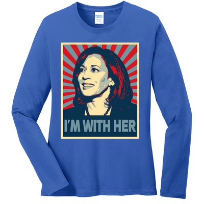 IM With Her Kamala Vote For 2024 President Kamalaharris Gift Ladies Long Sleeve Shirt