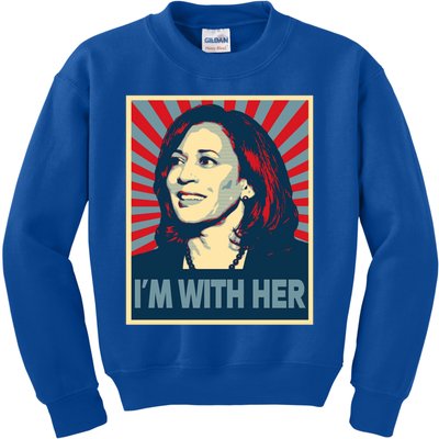 IM With Her Kamala Vote For 2024 President Kamalaharris Gift Kids Sweatshirt