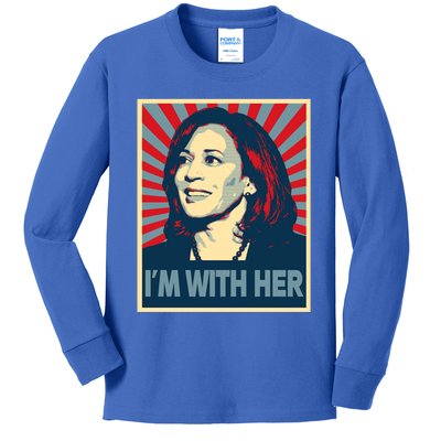 IM With Her Kamala Vote For 2024 President Kamalaharris Gift Kids Long Sleeve Shirt