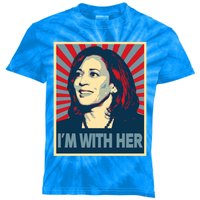 IM With Her Kamala Vote For 2024 President Kamalaharris Gift Kids Tie-Dye T-Shirt