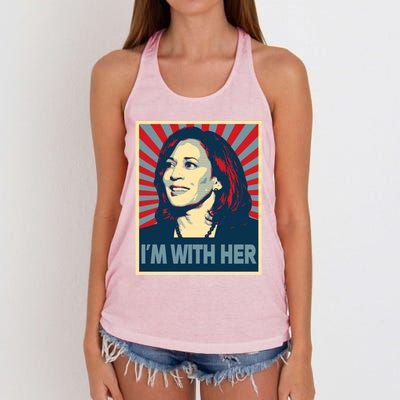 IM With Her Kamala Vote For 2024 President Kamalaharris Gift Women's Knotted Racerback Tank