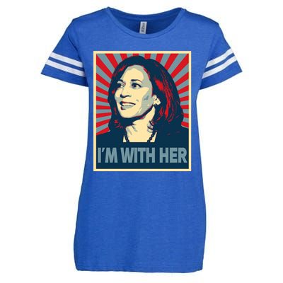 IM With Her Kamala Vote For 2024 President Kamalaharris Gift Enza Ladies Jersey Football T-Shirt