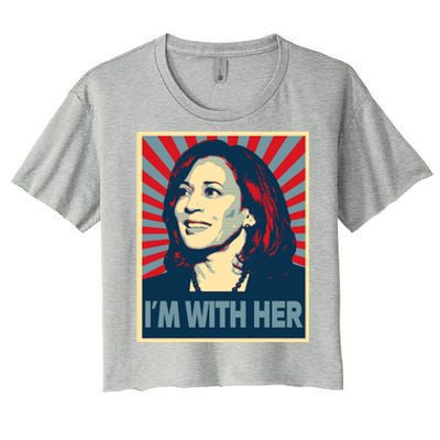 IM With Her Kamala Vote For 2024 President Kamalaharris Gift Women's Crop Top Tee