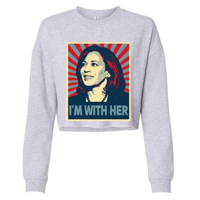 IM With Her Kamala Vote For 2024 President Kamalaharris Gift Cropped Pullover Crew