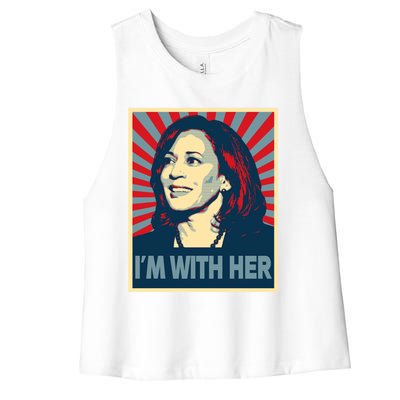 IM With Her Kamala Vote For 2024 President Kamalaharris Gift Women's Racerback Cropped Tank