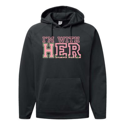 IM With Her Kamala Vote For 2024 Performance Fleece Hoodie