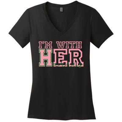 IM With Her Kamala Vote For 2024 Women's V-Neck T-Shirt