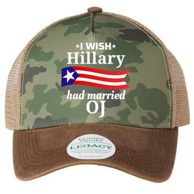 I Wish Hillary Had Married Oj Funny Anti Hillary Legacy Tie Dye Trucker Hat