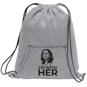 Im With Her 2024 Vote President Kamala Harris Election Meme Sweatshirt Cinch Pack Bag