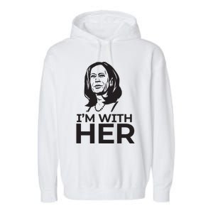 Im With Her 2024 Vote President Kamala Harris Election Meme Garment-Dyed Fleece Hoodie