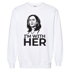 Im With Her 2024 Vote President Kamala Harris Election Meme Garment-Dyed Sweatshirt