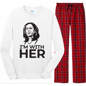 Im With Her 2024 Vote President Kamala Harris Election Meme Long Sleeve Pajama Set