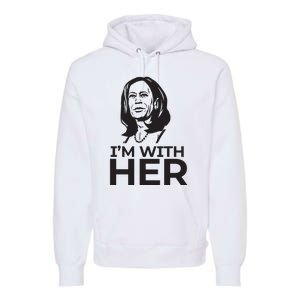 Im With Her 2024 Vote President Kamala Harris Election Meme Premium Hoodie