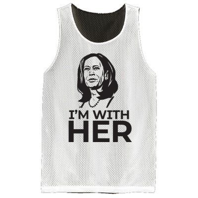 Im With Her 2024 Vote President Kamala Harris Election Meme Mesh Reversible Basketball Jersey Tank