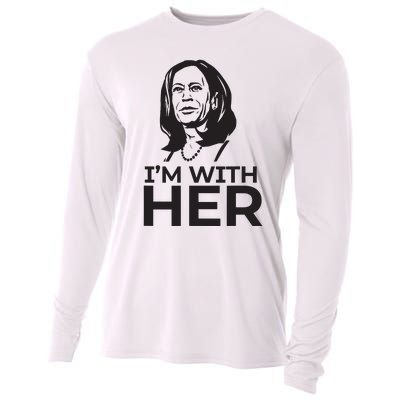 Im With Her 2024 Vote President Kamala Harris Election Meme Cooling Performance Long Sleeve Crew