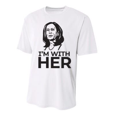 Im With Her 2024 Vote President Kamala Harris Election Meme Performance Sprint T-Shirt