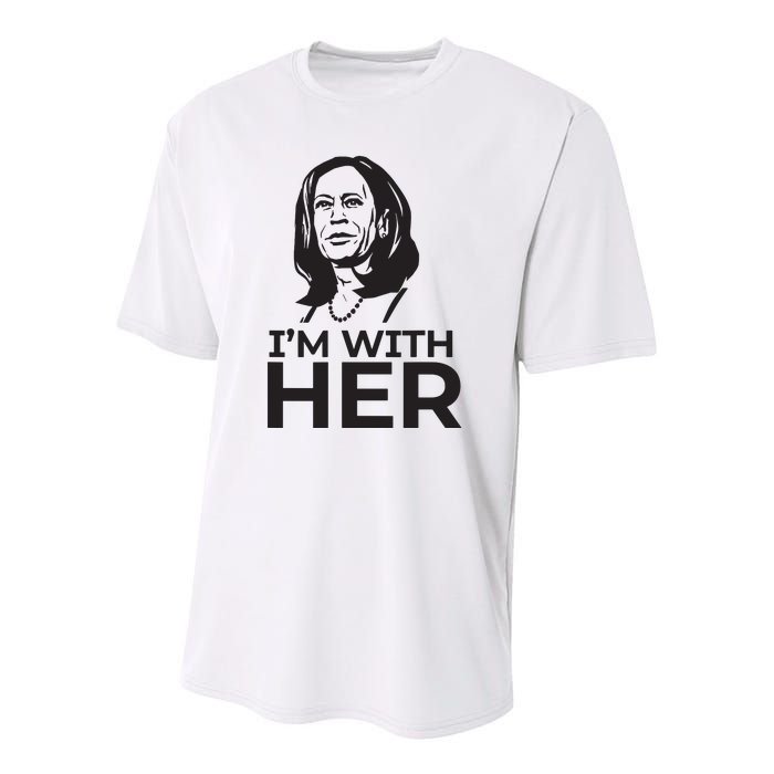 Im With Her 2024 Vote President Kamala Harris Election Meme Youth Performance Sprint T-Shirt