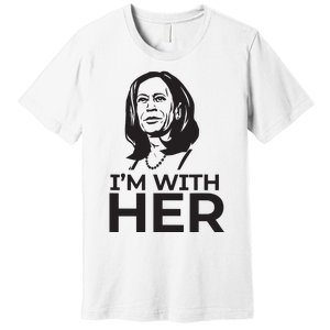 Im With Her 2024 Vote President Kamala Harris Election Meme Premium T-Shirt