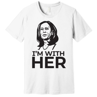 Im With Her 2024 Vote President Kamala Harris Election Meme Premium T-Shirt