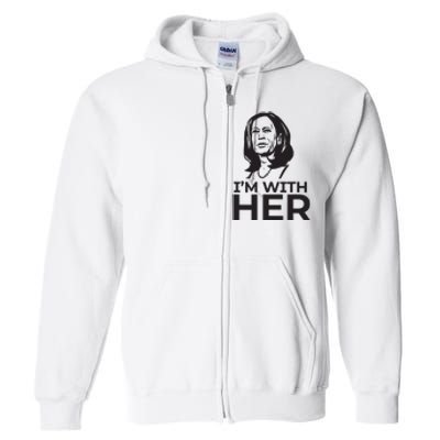 Im With Her 2024 Vote President Kamala Harris Election Meme Full Zip Hoodie