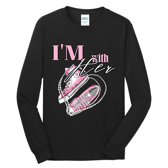 Im With Her Chucks And Pearls Election 2024 Tall Long Sleeve T-Shirt