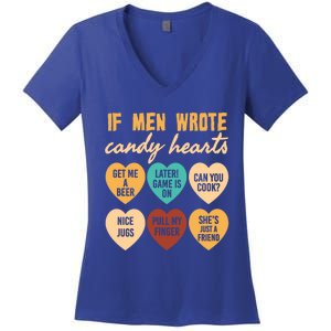 If Wrote Hearts Of Candy Beer Cook Valentine Quote Tees Funny Gift Women's V-Neck T-Shirt