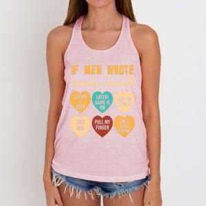 If Wrote Hearts Of Candy Beer Cook Valentine Quote Tees Funny Gift Women's Knotted Racerback Tank