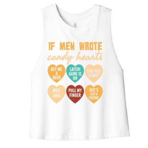 If Wrote Hearts Of Candy Beer Cook Valentine Quote Tees Funny Gift Women's Racerback Cropped Tank