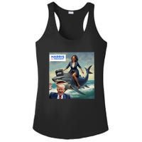 IM With Her Funny Kamala Riding A Shark 2024 President Beat Trump Ladies PosiCharge Competitor Racerback Tank