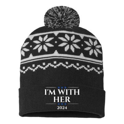 Im With Her Kamala USA-Made Snowflake Beanie